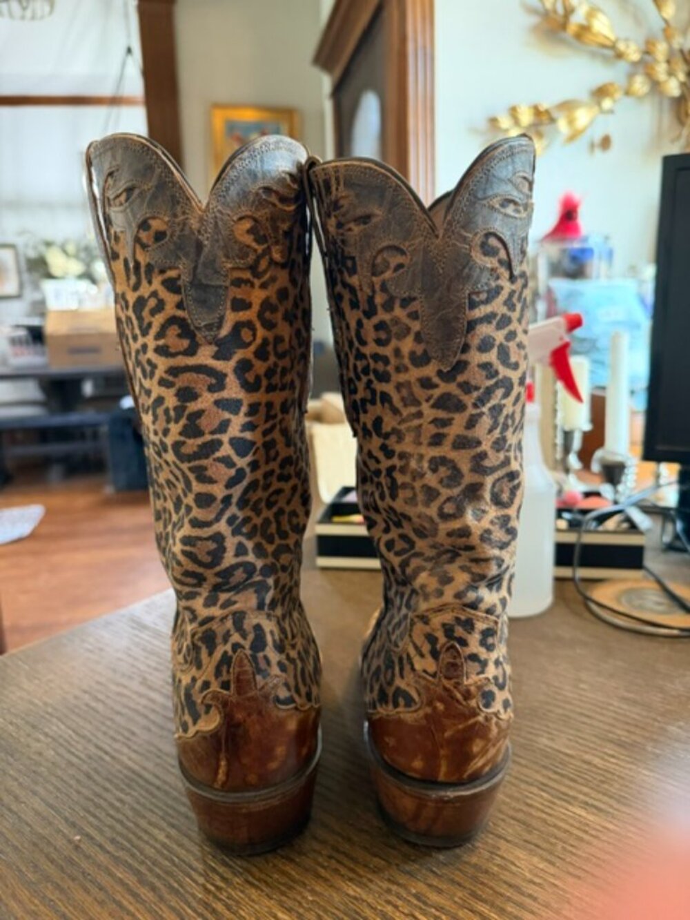 Lucchese RAREDiva Angiola Limited Ed. Cowboy Boots Women 9B Leopard Print 90/120 - Picture 6 of 15